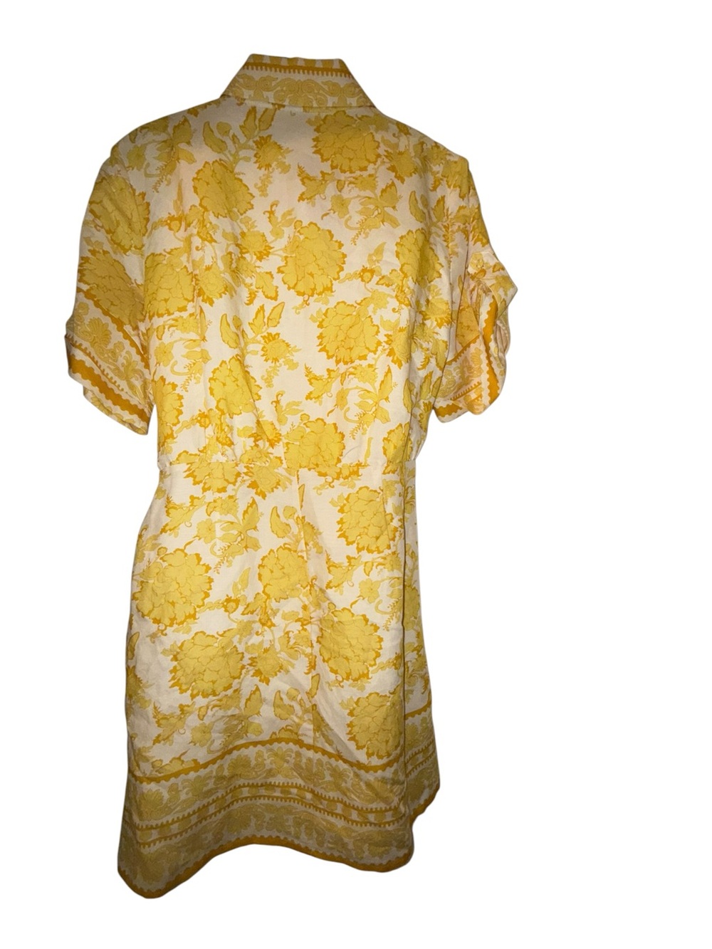 NWT Alex Marie Sz 8 Millie Floral Short Sleeve Wrap Dress Yellow & White - Picture 5 of 5